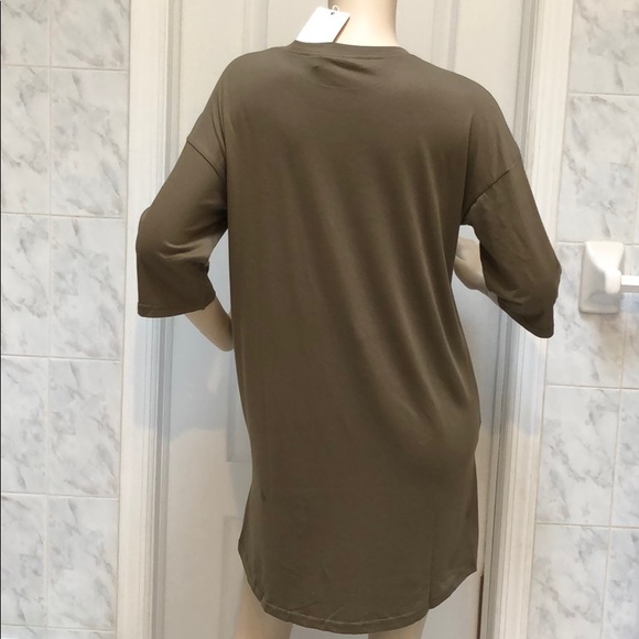 SALE! OLIVE JERSEY TEE DRESS - Picture 6 of 6